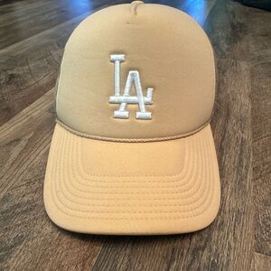Tan LA Trucker Hat/ Cap